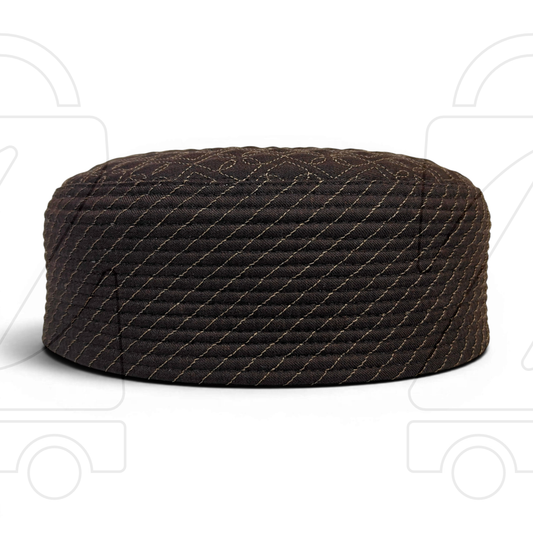 LineCraft Reversible Prayer Cap – 2 Styles in 1 | (Beige & Brown)
