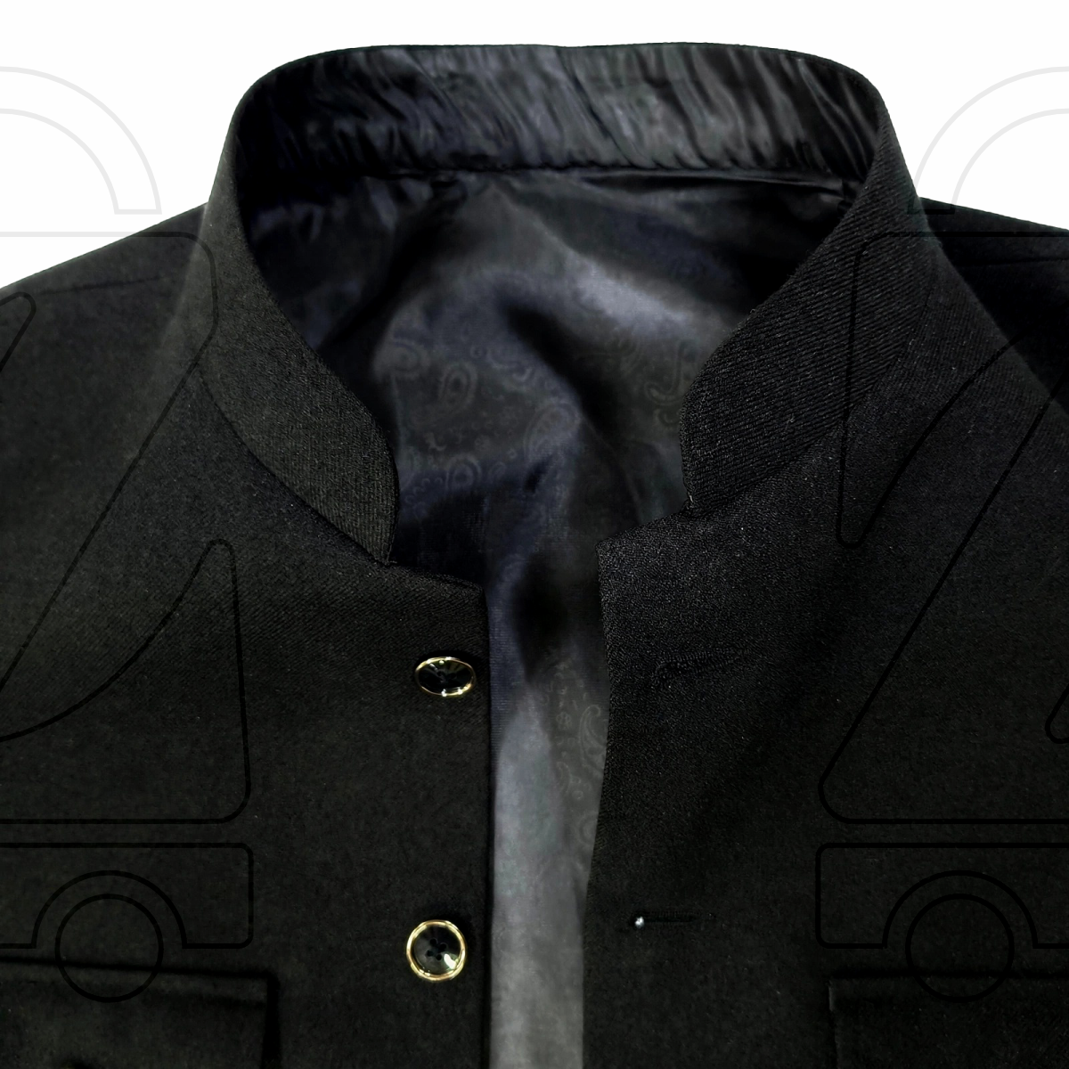 Classic Men’s Band Collar Waistcoat | 4 Pocket Sadri