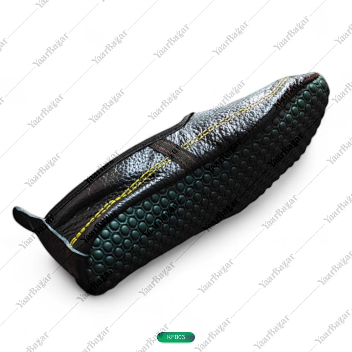 Black Soft Leather Slip-On Socks | Khuffain for Men & Women