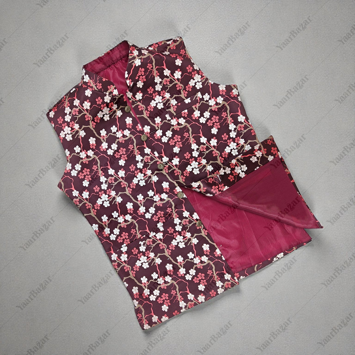 Midnight Blossom Nehru Waistcoat