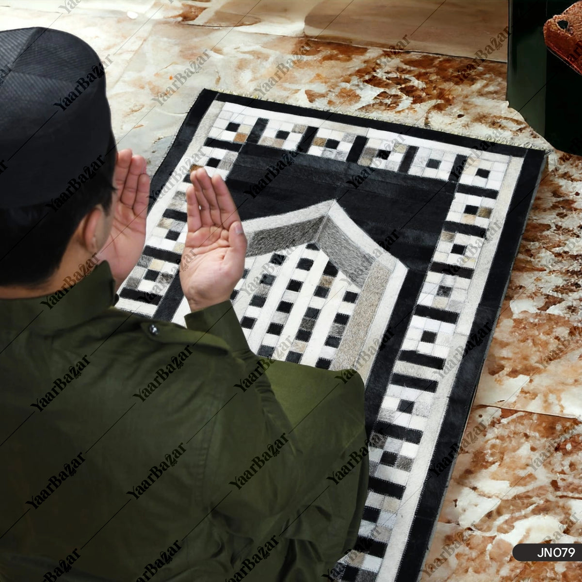 Soft & Durable Leather Janamaz | Handmade Goat Hair