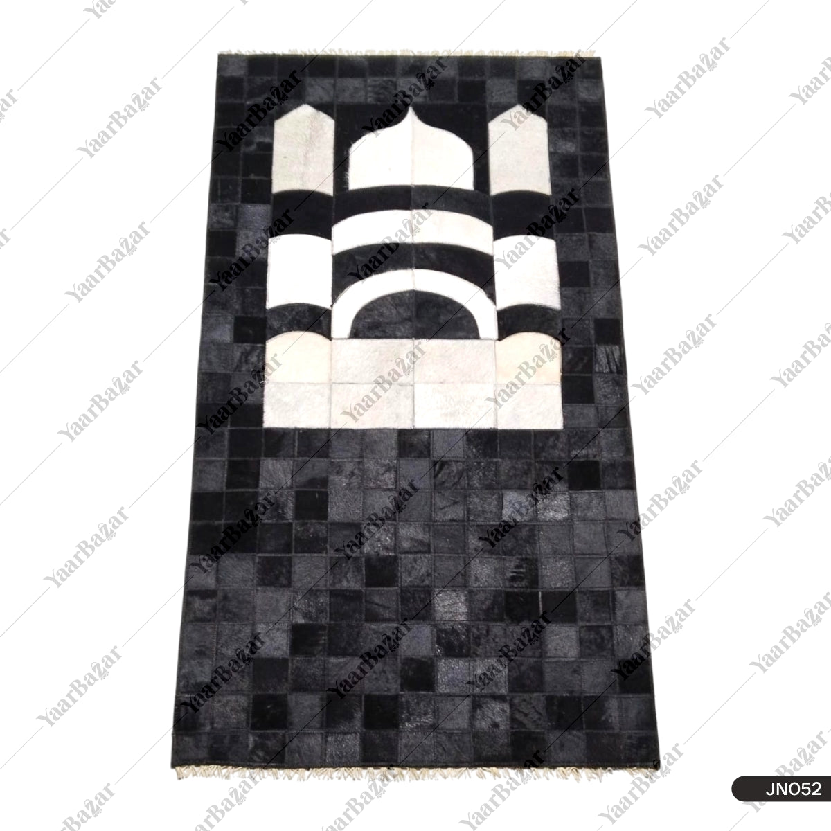 Pure Leather Janamaz with Natural Goat Hair – Multi-Tone Masjid Design