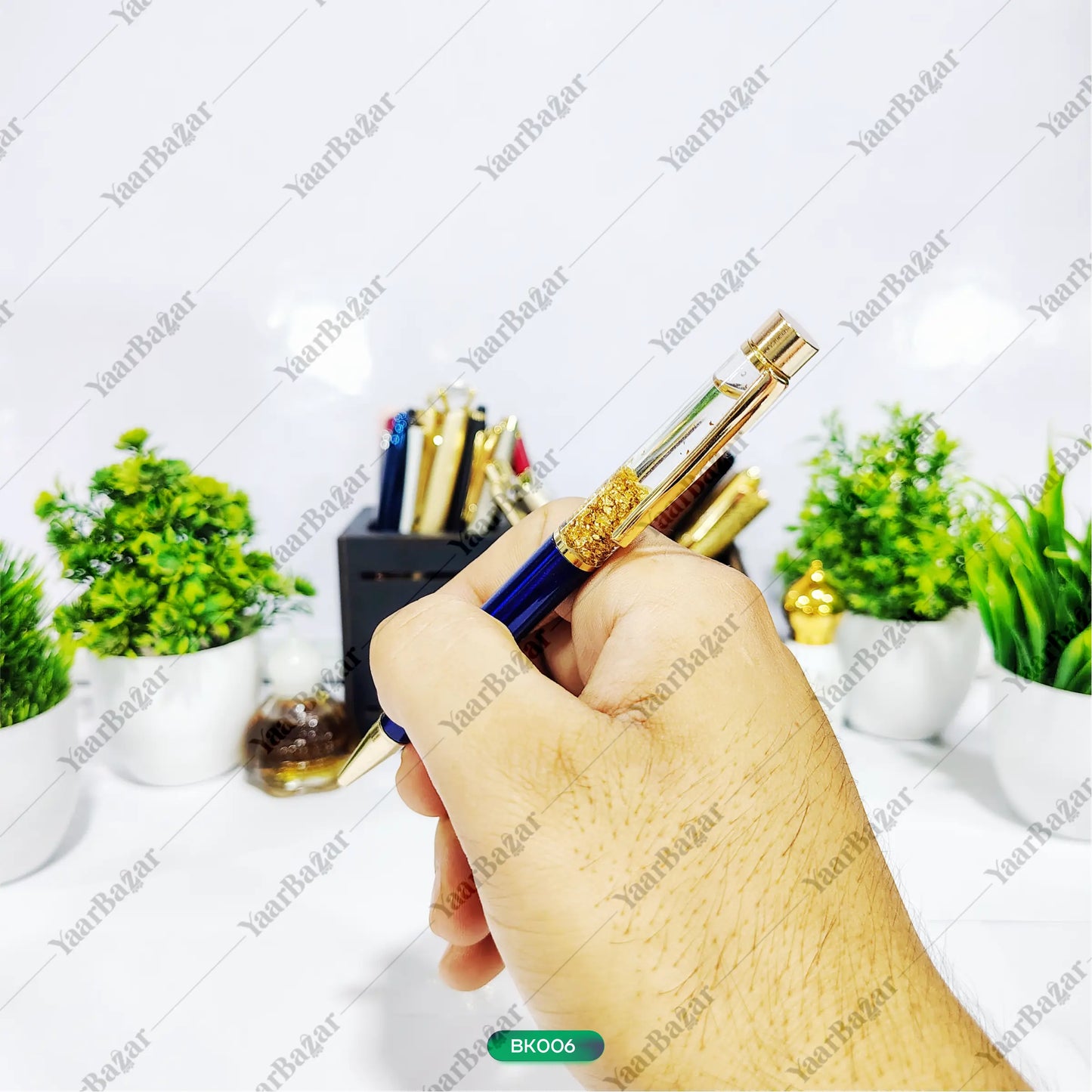 Gold Flake Crystal Pen