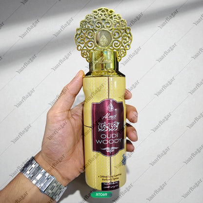 Oudi Woody Body Spray 200ML | Unisex Perfume by Almas