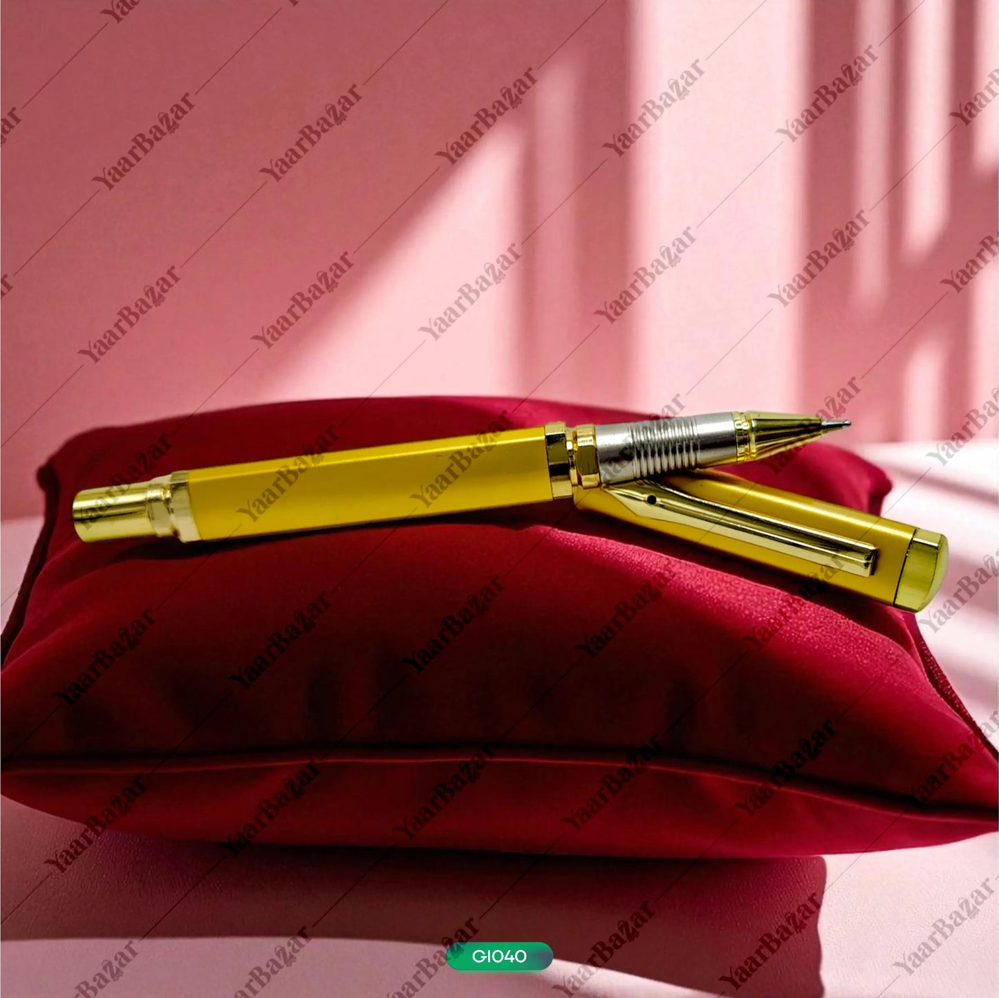 Triangular Shape Unique Design Designer NIB Shape Clip Metal Body Roller Ball Pen.