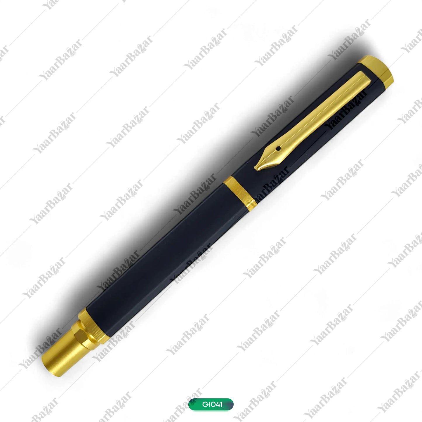 Triangular Shape Unique Design Designer NIB Shape Clip Metal Body Roller Ball Pen.