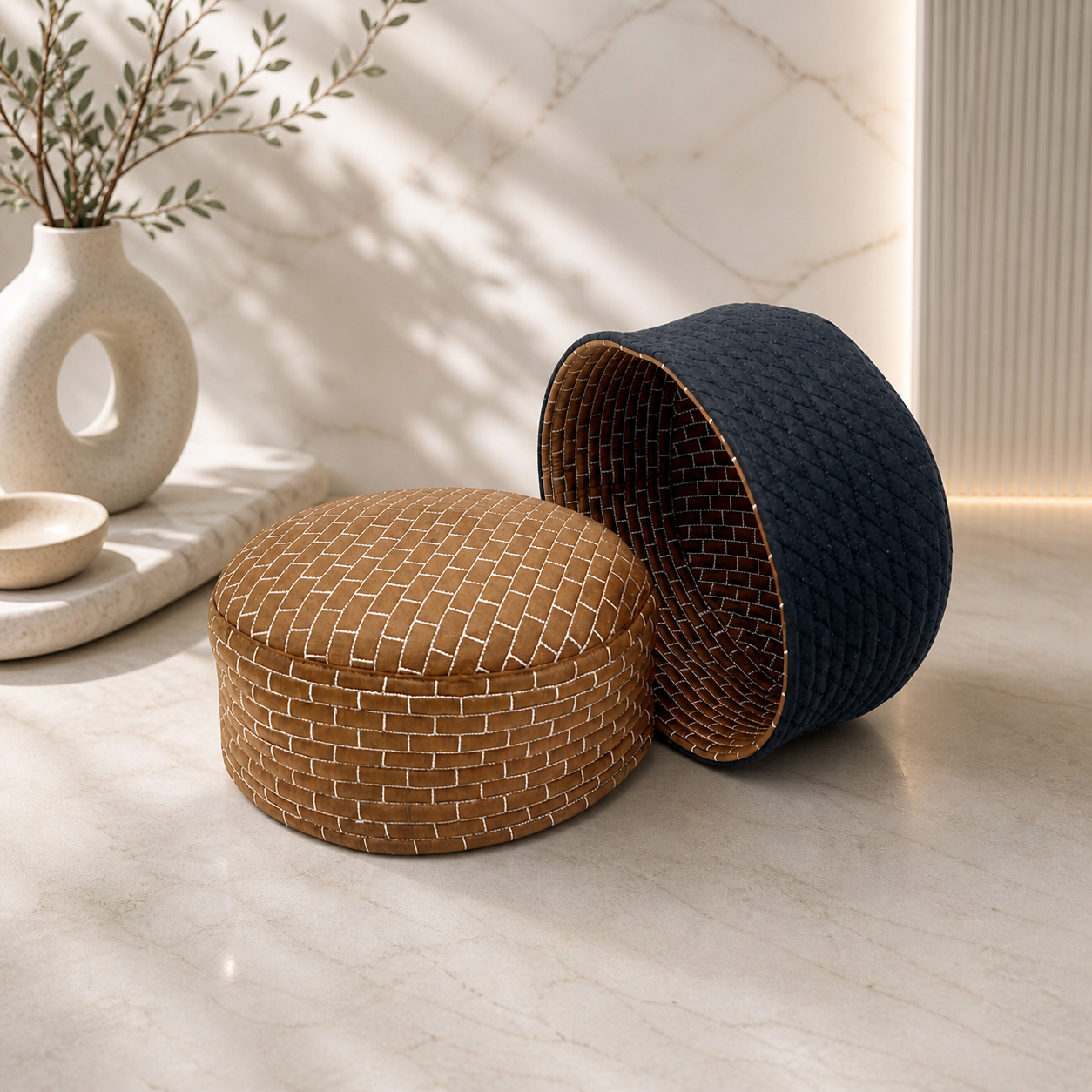Chevron Weave Reversible Prayer Topi