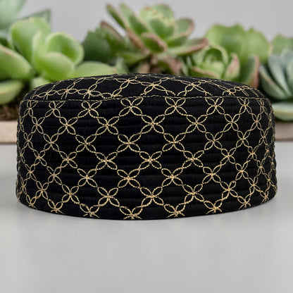 Diamond Pattern Dual Side Prayer Topi for Men