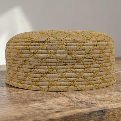Diamond Pattern Dual Side Prayer Topi for Men