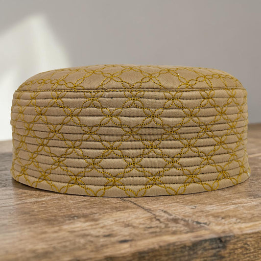 Diamond Pattern Dual Side Prayer Topi for Men