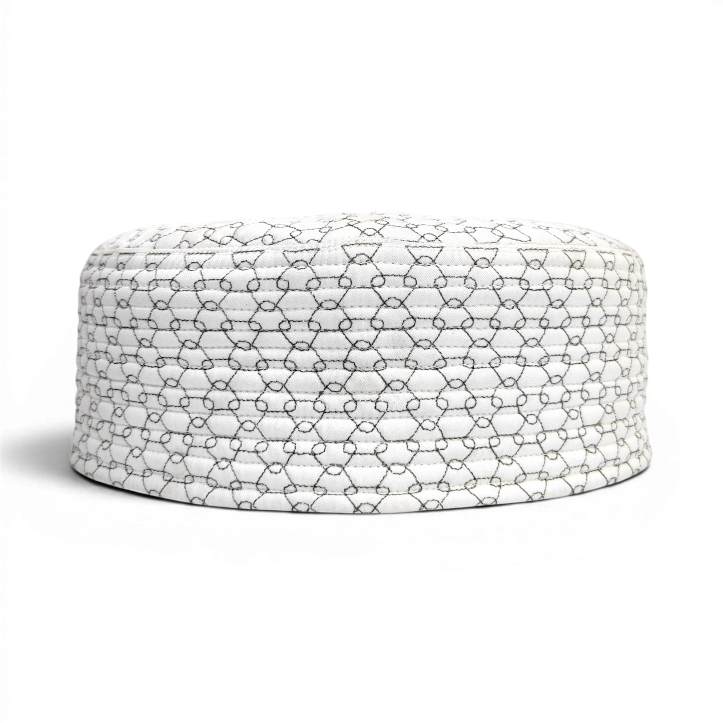 GeoWeave Reversible Prayer Topi | Dual Design Geometric & Chevron Stitch Namaz Cap
