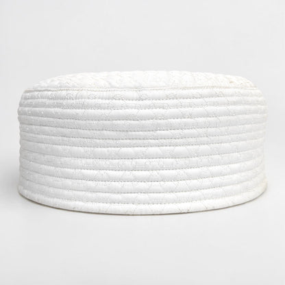 GeoWeave Reversible Prayer Topi | Dual Design Geometric & Chevron Stitch Namaz Cap