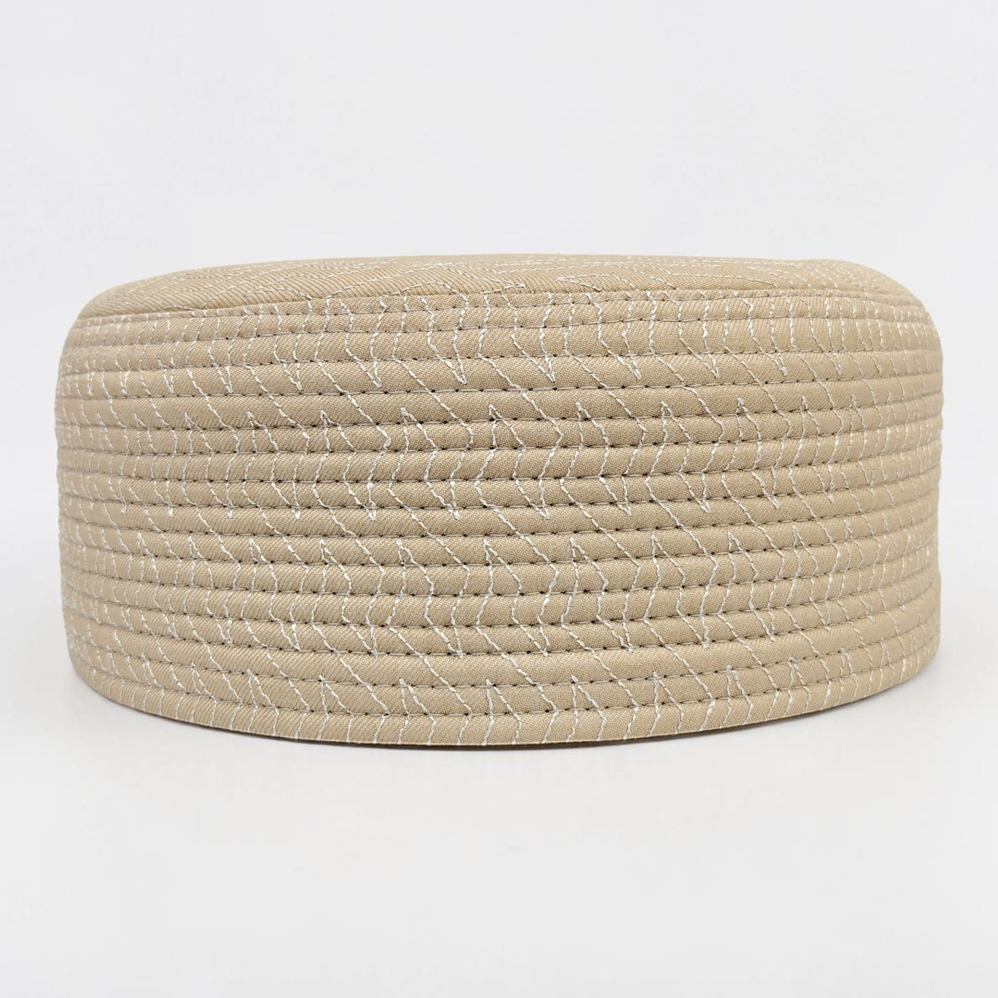 LineCraft Reversible Prayer Cap – 2 Styles in 1 | (Beige & Brown)
