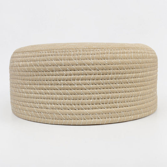 LineCraft Reversible Prayer Cap – 2 Styles in 1 | (Beige & Brown)