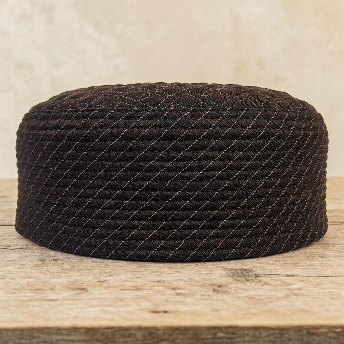 LineCraft Reversible Prayer Cap – 2 Styles in 1 | (Beige & Brown)