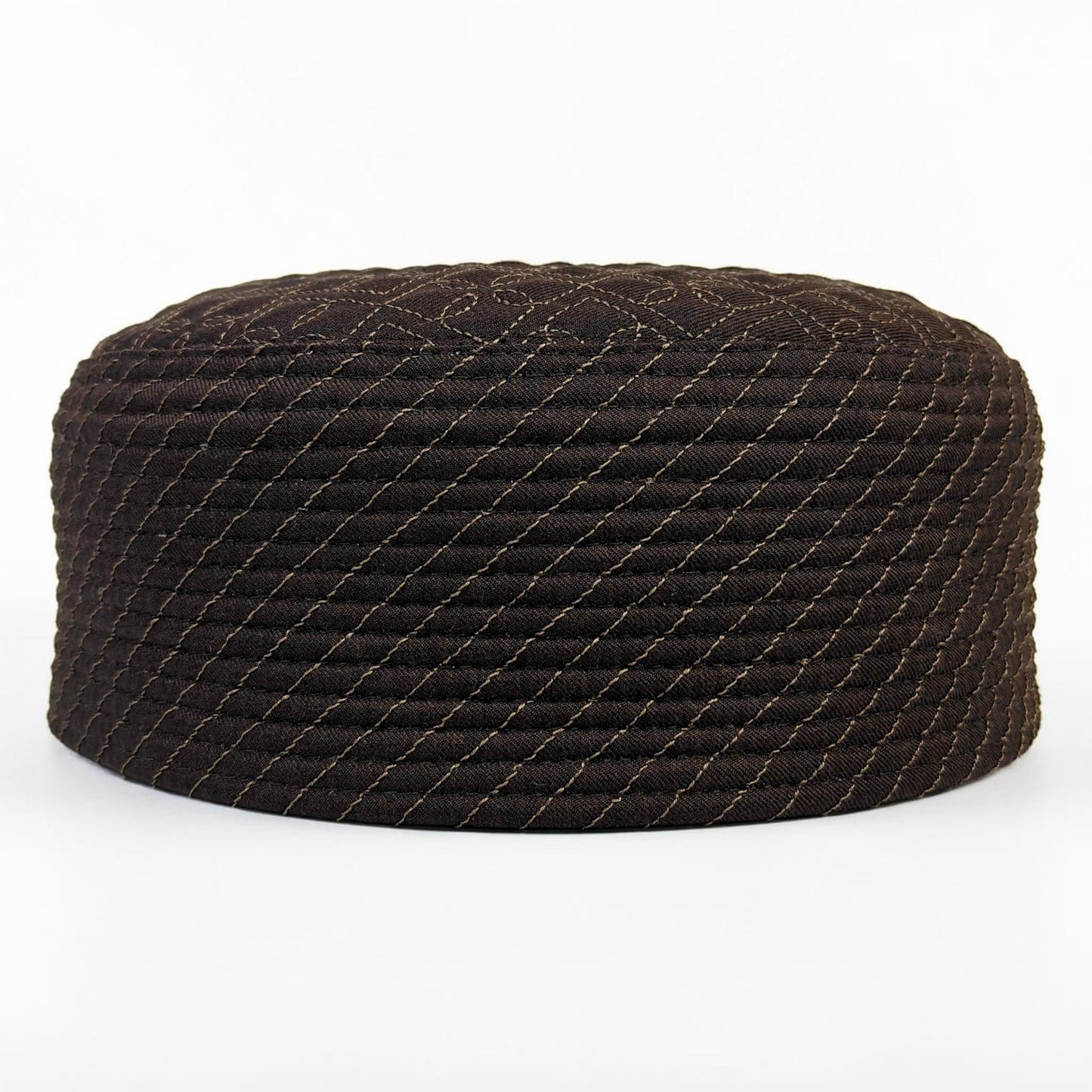 LineCraft Reversible Prayer Cap – 2 Styles in 1 | (Beige & Brown)