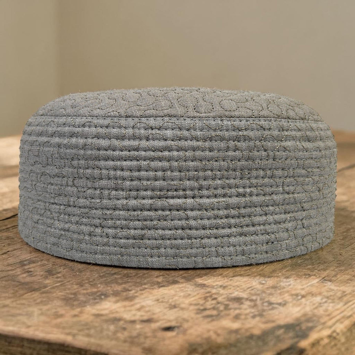 LineCraft Reversible Prayer Cap – Navy Blue & Grey