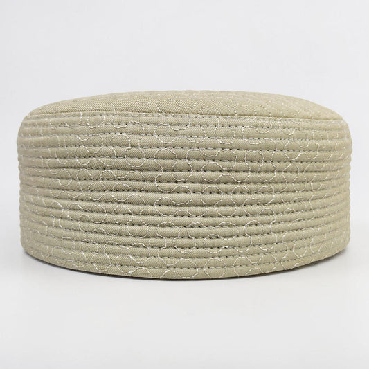 LineCraft Reversible Prayer Cap – Beige & Deep Blue