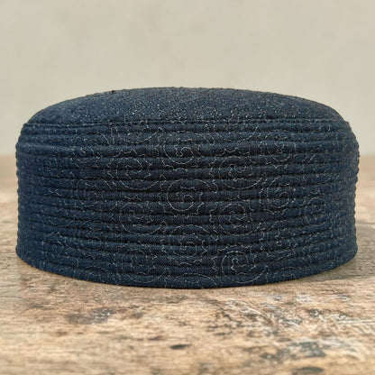 LineCraft Reversible Prayer Cap – Beige & Deep Blue