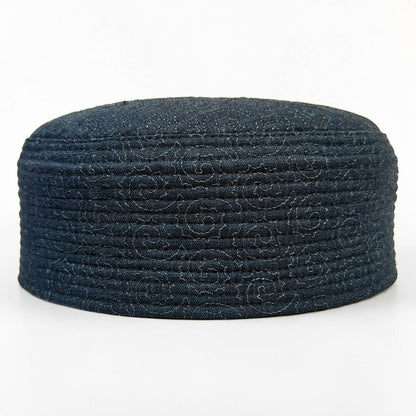 LineCraft Reversible Prayer Cap – Beige & Deep Blue