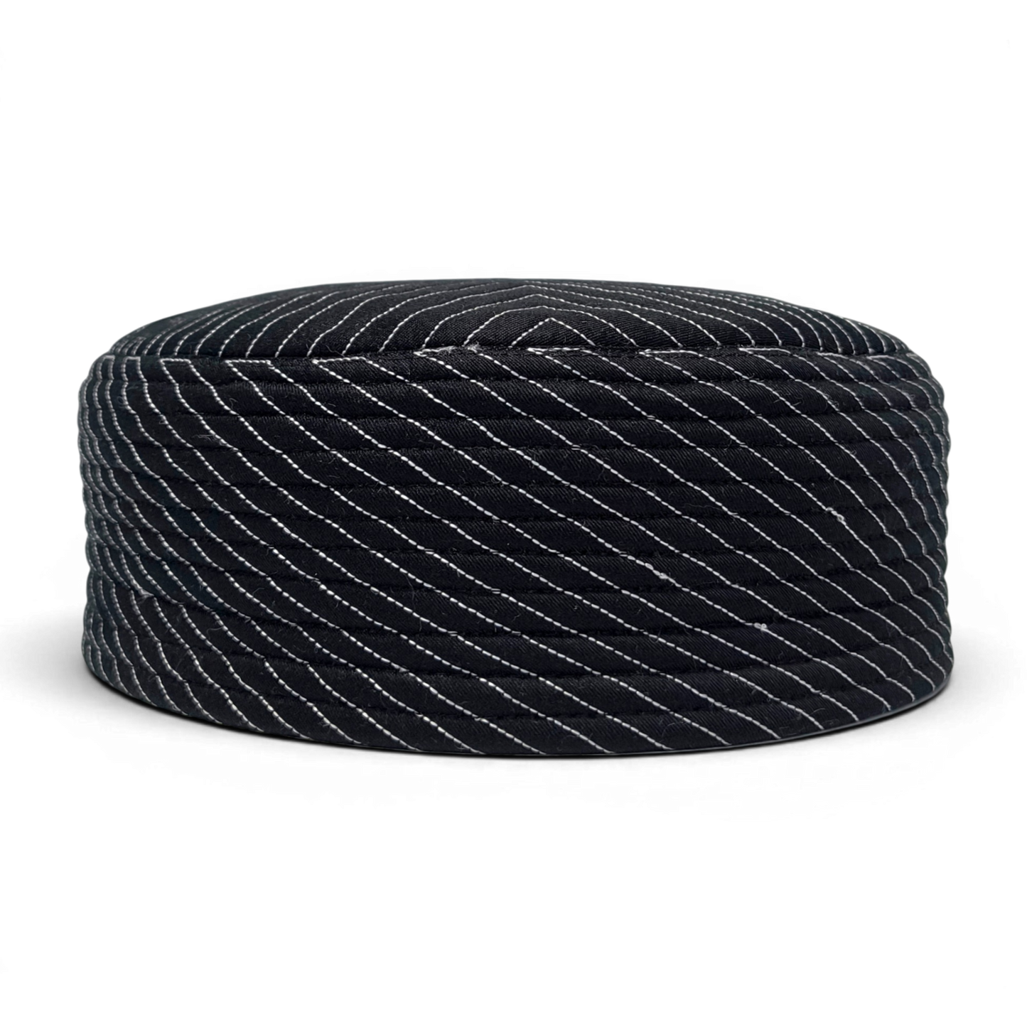 GeoWeave Reversible Prayer Topi | Dual Design Geometric & Chevron Stitch Namaz Cap