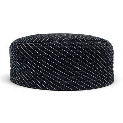 GeoWeave Reversible Prayer Topi | Dual Design Geometric & Chevron Stitch Namaz Cap
