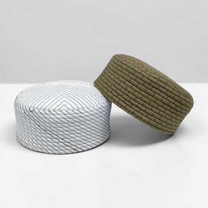 Chevron Weave Reversible Prayer Topi