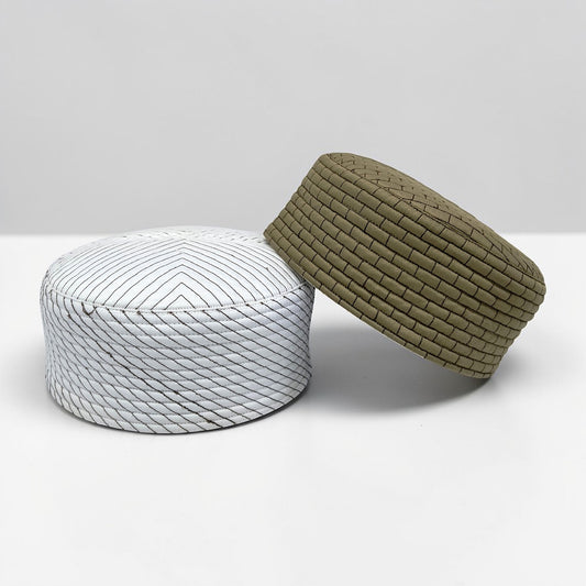 Chevron Weave Reversible Prayer Topi
