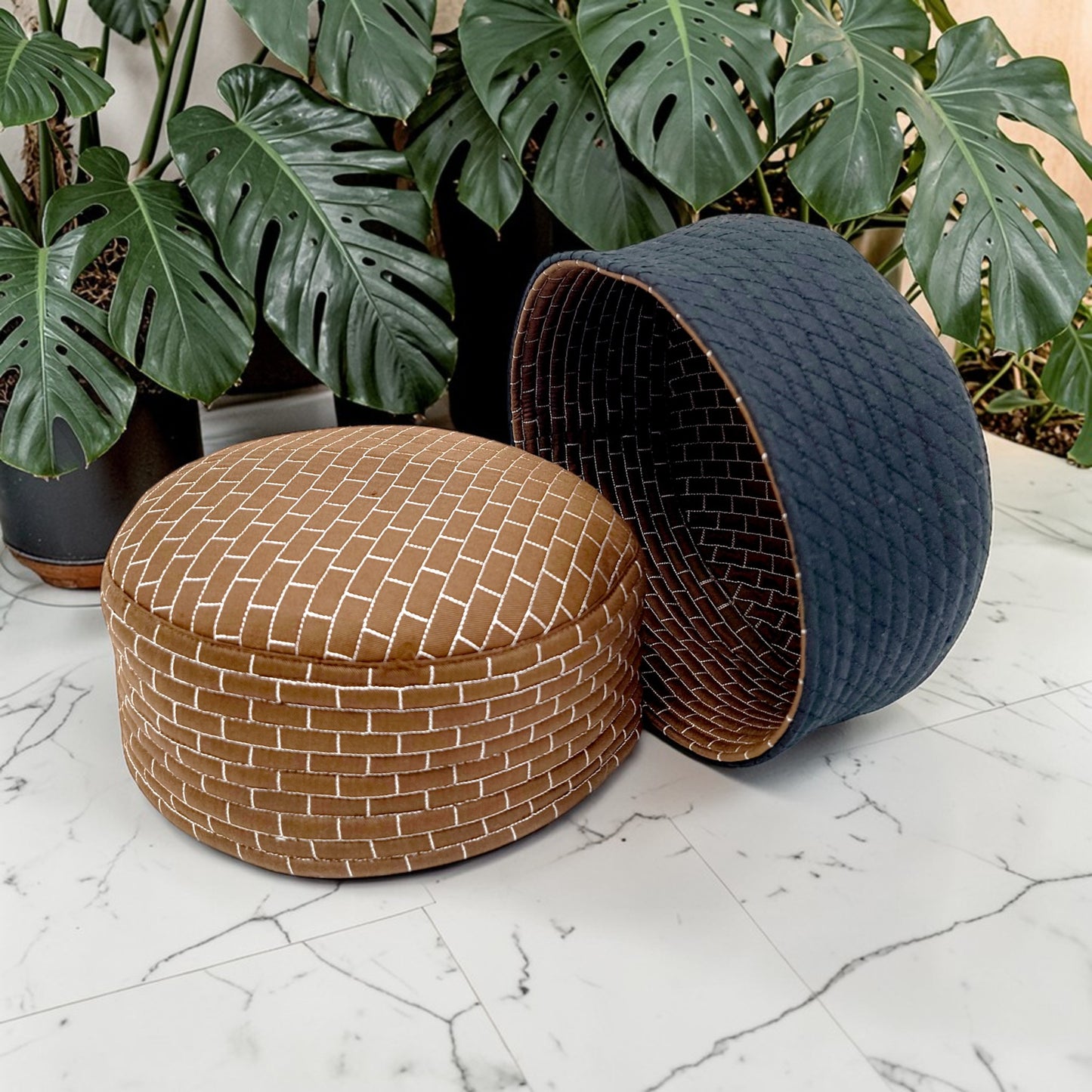 Chevron Weave Reversible Prayer Topi