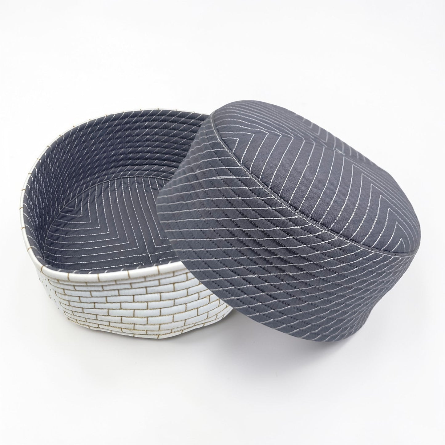 Chevron Weave Reversible Prayer Topi