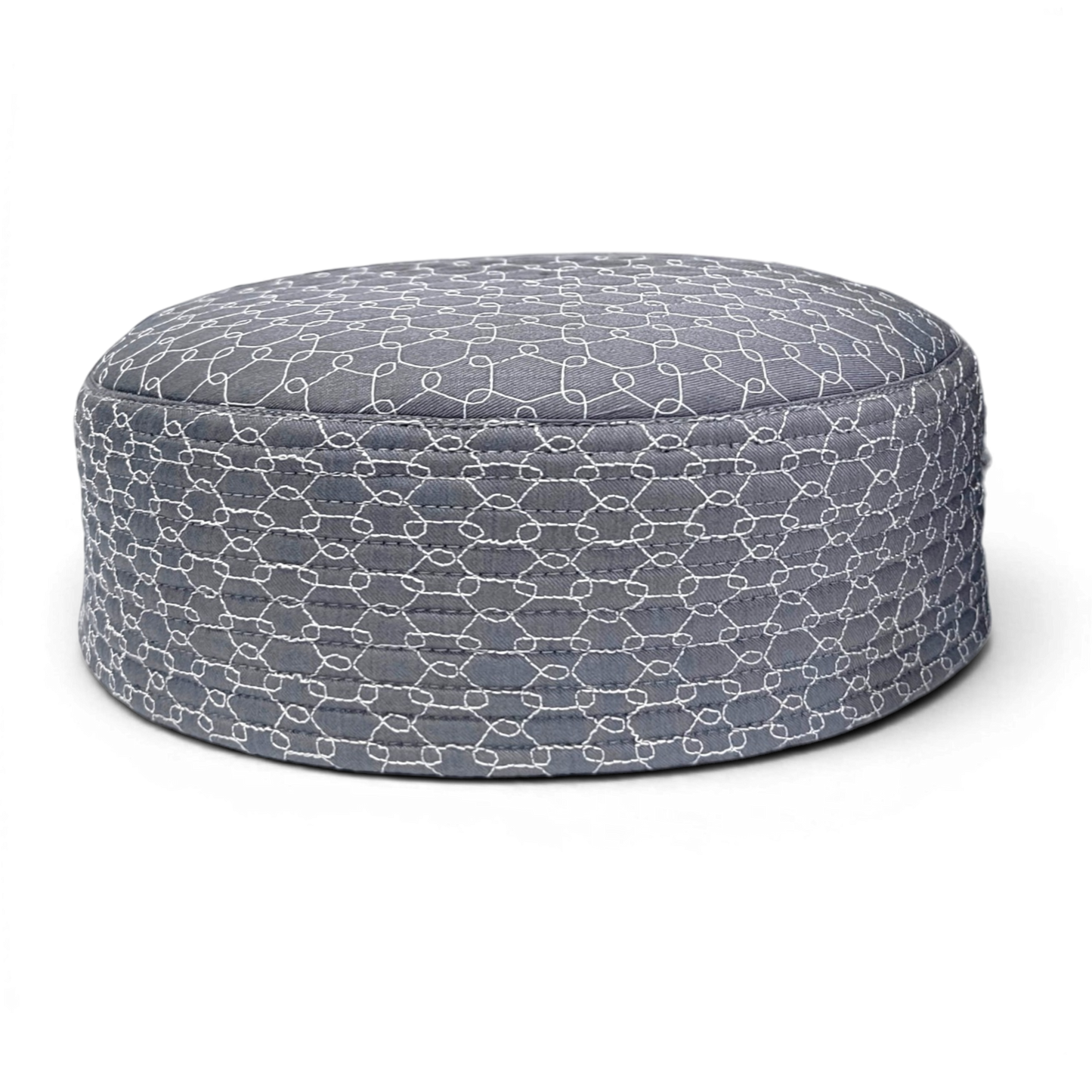 GeoWeave Reversible Prayer Topi | Dual Design Geometric & Chevron Stitch Namaz Cap