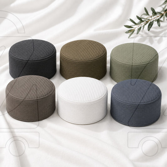 Junaid Jamshed Premium Quality  Prayer Cap  ( Straight Line)