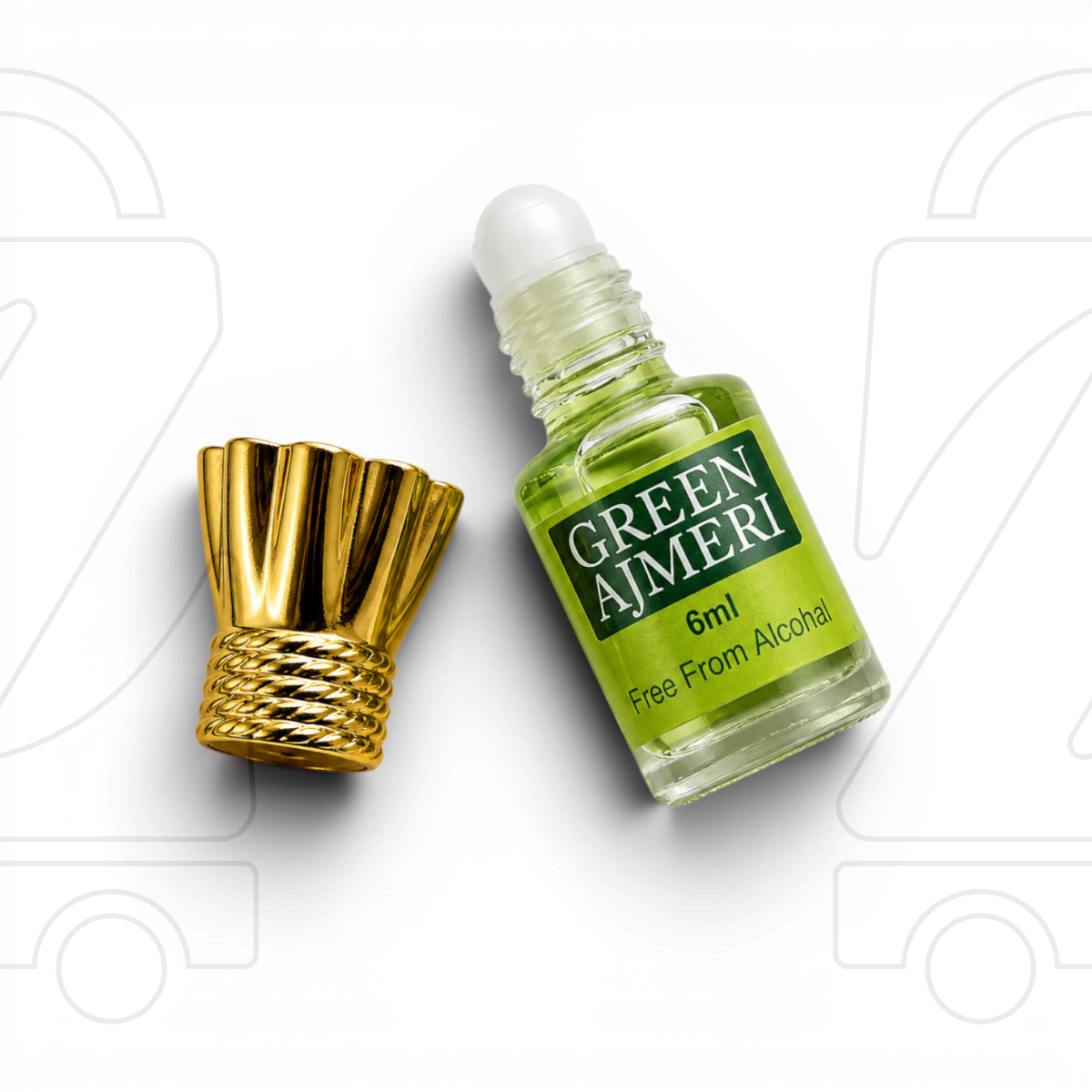 Al-Saalim Green Ajmeri Attar | Premium Alcohol-Free Roll-On Fragrance (6ml)