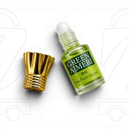 Al-Saalim Green Ajmeri Attar | Premium Alcohol-Free Roll-On Fragrance (6ml)
