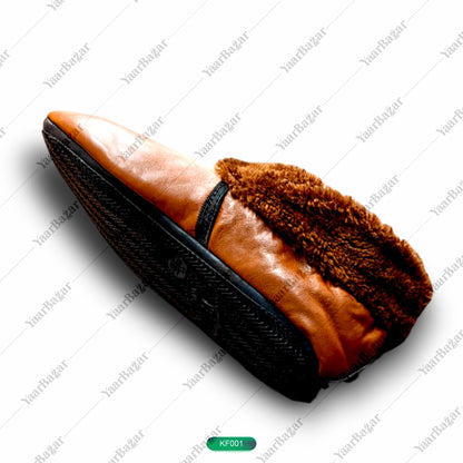 Winter Women Leather Socks | Khuffain | Warm | Leather Lined