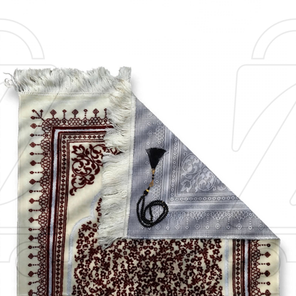 Turkish Mehrab Garden Velvet Prayer Janamaz