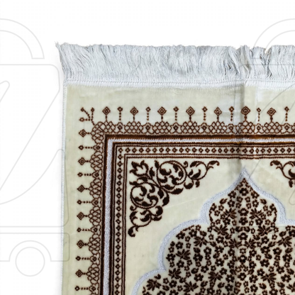 Turkish Mehrab Garden Velvet Prayer Janamaz