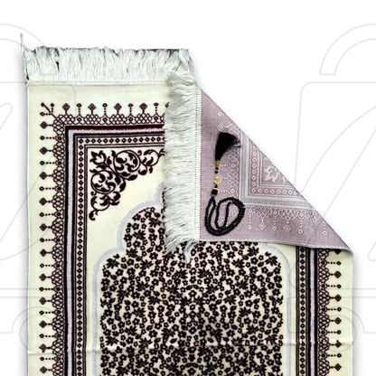 Turkish Mehrab Garden Velvet Prayer Janamaz