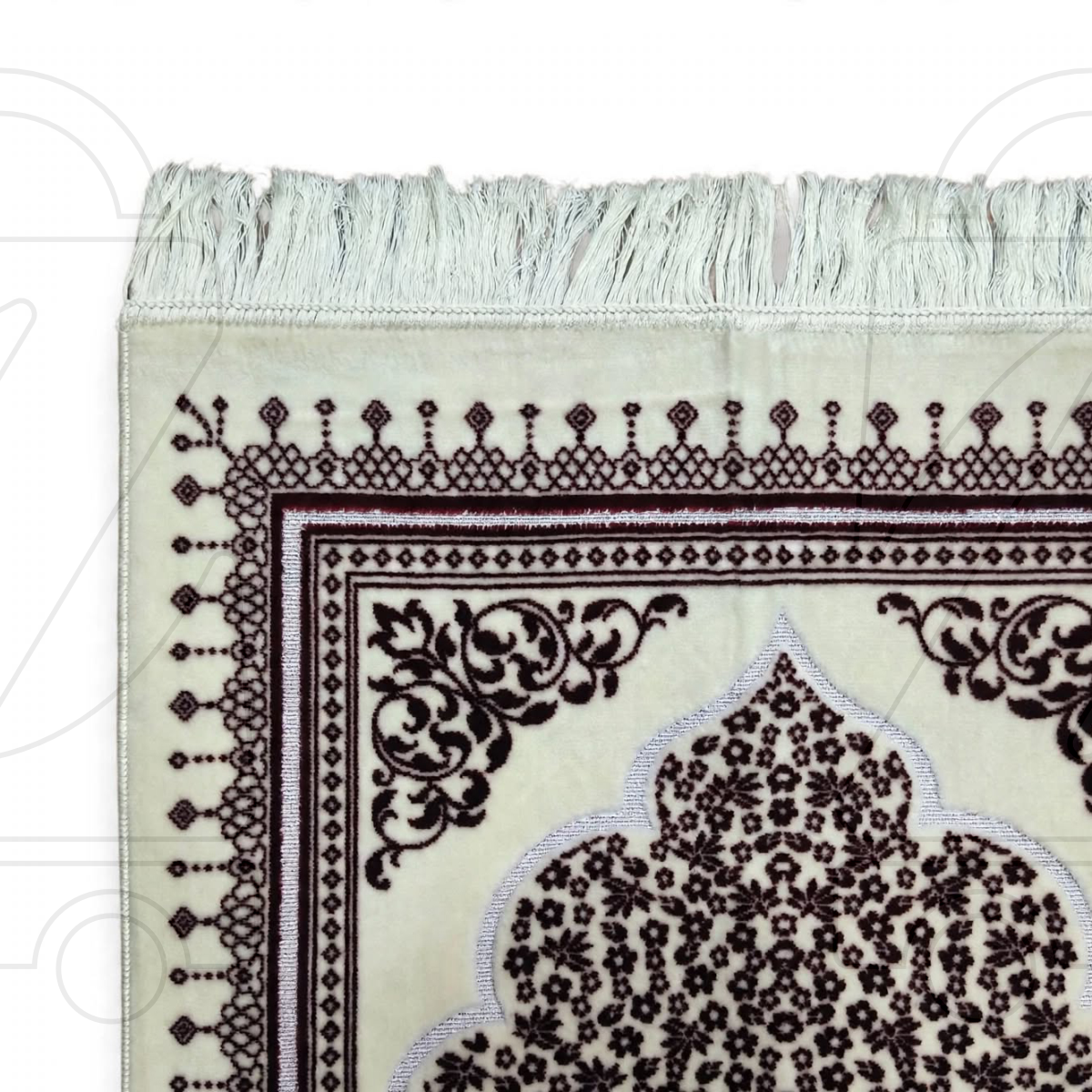 Turkish Mehrab Garden Velvet Prayer Janamaz