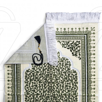 Turkish Mehrab Garden Velvet Prayer Janamaz