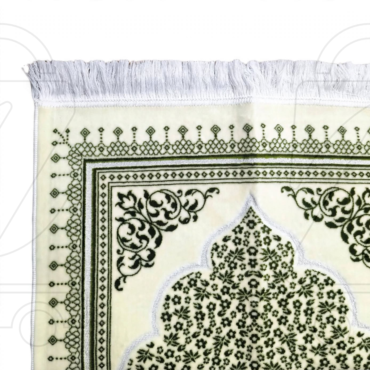 Turkish Mehrab Garden Velvet Prayer Janamaz