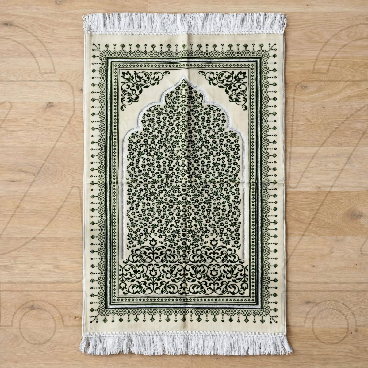 Turkish Mehrab Garden Velvet Prayer Janamaz
