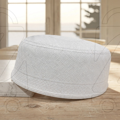 Boogie White Embroidered Muslim Topi