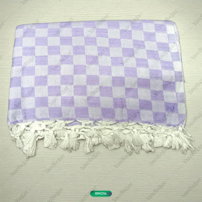 Checkered Cotton Rumal with Tassels