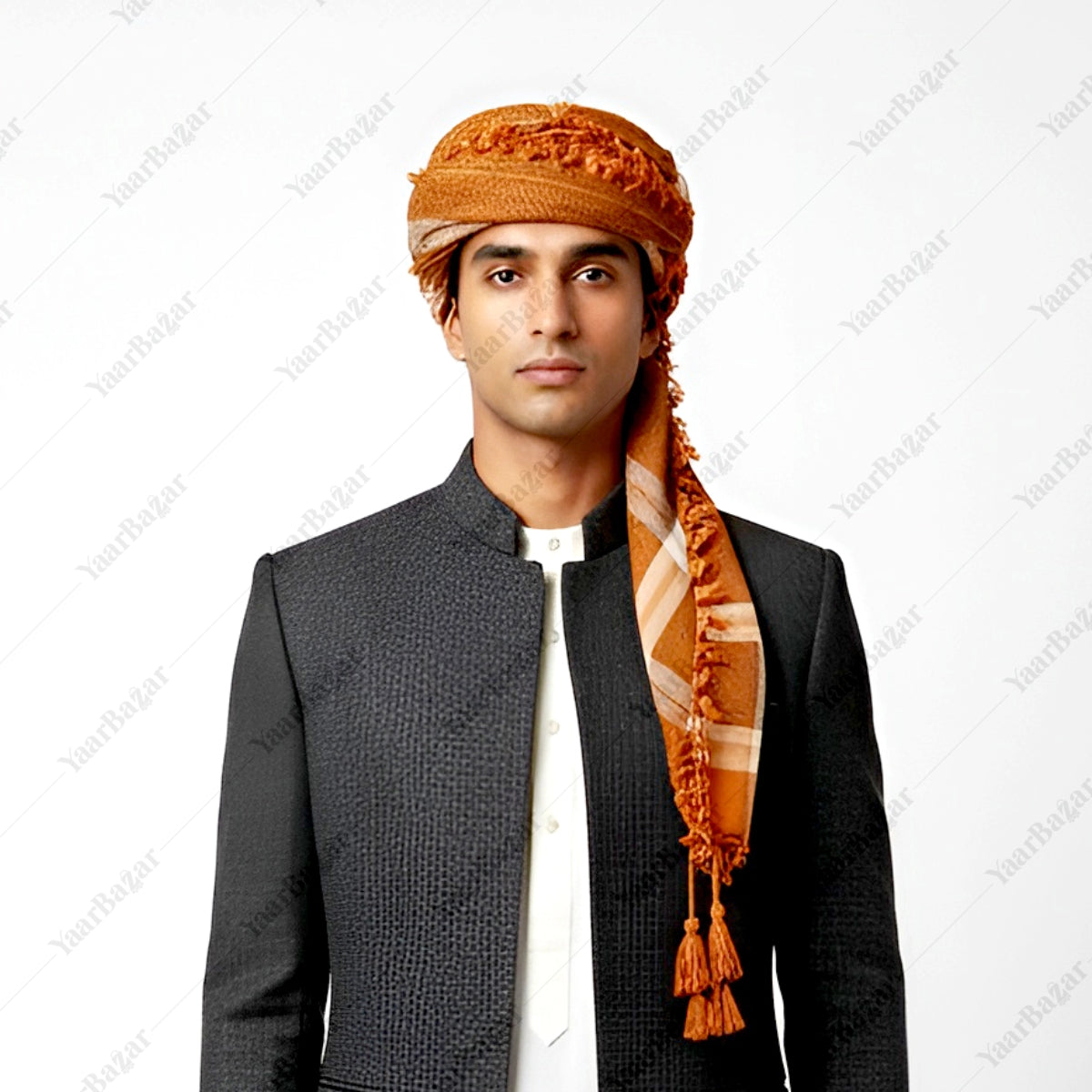 Checkered Cotton Rumal with Tassels