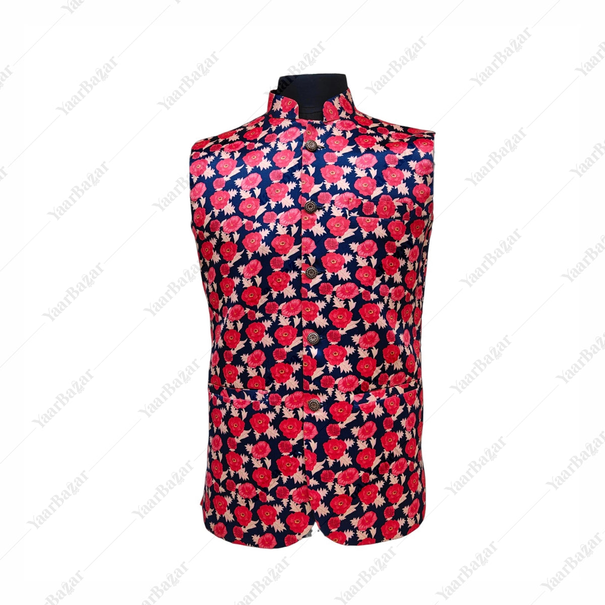Midnight Rose Nehru Waistcoat