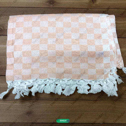 Checkered Cotton Rumal with Tassels
