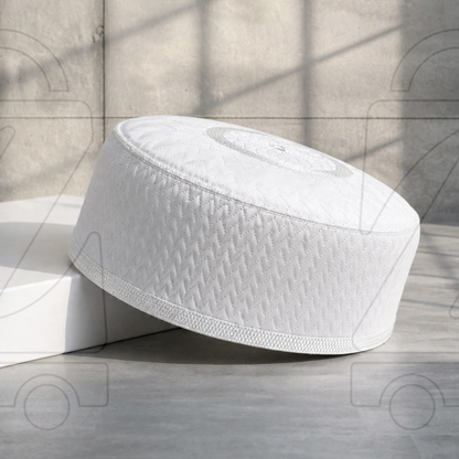 Boogie White Embroidered Muslim Topi