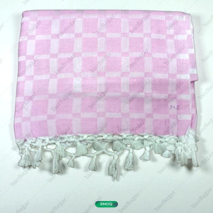 Checkered Cotton Rumal with Tassels