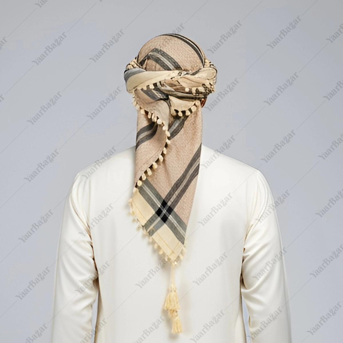Checkered Cotton Rumal with Tassels